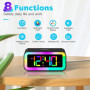 MOSUO Réveil Numérique, Reveil Enfant Lumineux avec Veilleuse 7 Couleurs, LED Horloge Digitale, Ado Reveil Matin, avec 2 Modes d