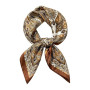 Xvbhaq Foulard carré pour femme - 70 cm x 70 cm - En soie synthétique - Fleurs et différents motifs imprimés - Accessoire élégan
