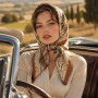 Xvbhaq Foulard carré pour femme - 70 cm x 70 cm - En soie synthétique - Fleurs et différents motifs imprimés - Accessoire élégan