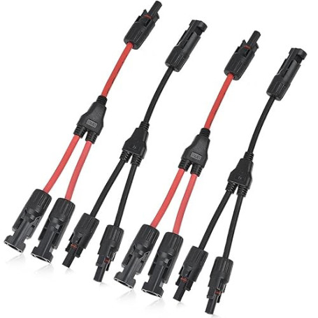 DODUOS 2 Paire Solaire Panneau Câble Connecteur Professionnel (1 à 2 branches) Y Connecteurs Câble Solairede Panneau Solaire MMF