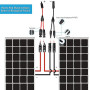 DODUOS 2 Paire Solaire Panneau Câble Connecteur Professionnel (1 à 2 branches) Y Connecteurs Câble Solairede Panneau Solaire MMF