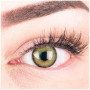 Glamlens lentilles de couleur vert naturelles colorées très haute opacité Mirel Green + étuis à lentilles de contact I 1 paire (