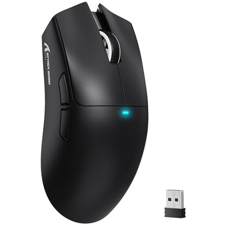 ATTACK SHARK X11SE Souris de Jeu sans Fil, Ultra-légère, 63g, avec Capteur PixArt PAW3311, 22000 PPP, Trimode BT/2,4GHz/Filaire,