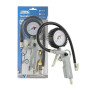 ABAC Pistolet de Gonflage de Pneus 3 Pièces pour Compresseur G-580, Comprenant un Gonfleur de Pneus avec Manomètre et 3 Embouts