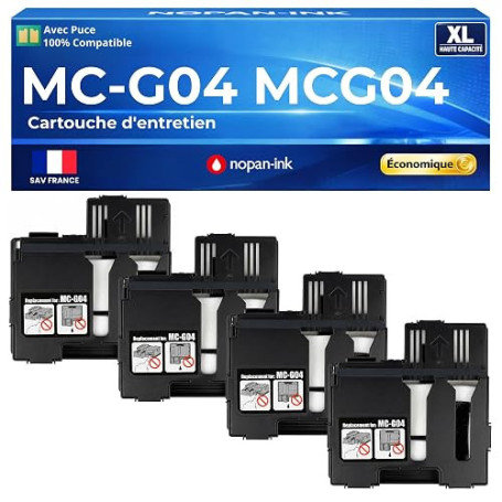 MC-G04 MCG04 5813C001 Cartouche de Maintenance Compatible pour Canon MAXIFY GX1040 GX2040 GX3040 GX4040 Pack 4 Haute capacité