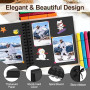 Flintronic Album Photo Scrapbooking, 80 Pages Livre Photo Souvenir DIY, Fait à La Main Album Spirale, avec 6 Autocollants, Cadea