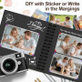 Flintronic Album Photo Scrapbooking, 80 Pages Livre Photo Souvenir DIY, Fait à La Main Album Spirale, avec 6 Autocollants, Cadea
