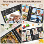Flintronic Album Photo Scrapbooking, 80 Pages Livre Photo Souvenir DIY, Fait à La Main Album Spirale, avec 6 Autocollants, Cadea