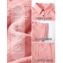 PASUDA Robe Eté Femme Chic et Elegant Coton Robes Chemise Longueur Genou Tunique à Manches Courtes Col V Robe de Plage Décontrac