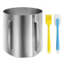 GYSRXS Cercle a Patisserie 20cm de Haut Anneau à Gâteau Réglable de 16 à 30CM Cerclage Patisserie avec Brosse et Grattoir Utilis