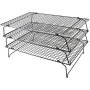 Tala Grille de Refroidissement 3 Niveaux Antiadhésive – Support Pliable Gain de Place – Grille de Refroidissement pour Gâteaux,