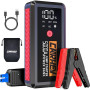 CARHEV Booster Batterie Voiture 5000A, 26800mAh Démarreur Batterie Voiture (Jusqu’à 8.0L Essence & 8.0L Diesel), 12V Portable Ju