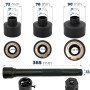 HASKYY Jeu d'outils pour 4 pièces échange embout de biellette de direction voitures Transporter I Montage Démontage Axial Articu
