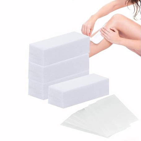 Lot de 400 bandes de cire non tissée, pour cire chaude et pâte à sucre, épilation totale des jambes, poitrine, dos, parties inti