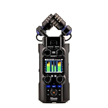 Zoom - H5Studio enregistreur 4 pistes 32 bits à virgule flottante 192 kHz - 16/24 bits, gain, limiteurs, capsule XYH-5e, compati