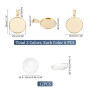 UNICRAFTALE 30 Ensembles Pendentifs Cabochon Breloques de Collier de Cabochon Rond Acier Inoxydable avec des Bélières de Pinceme