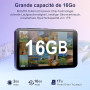 Fanvace Lecteur MP3 16 Go avec Bluetooth et WiFi, 2000 mAh Lecteur MP3 MP4 avec écran Tactile 4" et Haut-Parleur, lecteurs de Mu