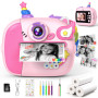 Appareil Photo Instantané, Cadeau Licorne pour 3-12 Ans Fille, Appareil Photo Enfant pour Filles 4 5 6 7 8 Ans, Jouet Licorne po