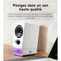 Edifier R20BT Enceintes USB Bluetooth 6.0 avec Haut-Parleurs Large Bande 2,75", Commandes Tactiles, Entrée AUX, Prise Casque, Éc