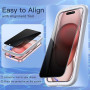 JETech Protection D'écran Anti-Espion pour iPhone 15 6,1 Pouces, Film en Verre Trempé avec Outil d'Installation Facile, Lot de 2