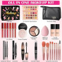 Kit de Maquillage Complet, Coffret Cadeau de Maquillage Femme Ado Fille, Coffret de Maquillage avec Ombres Paupière, Fond de Tei