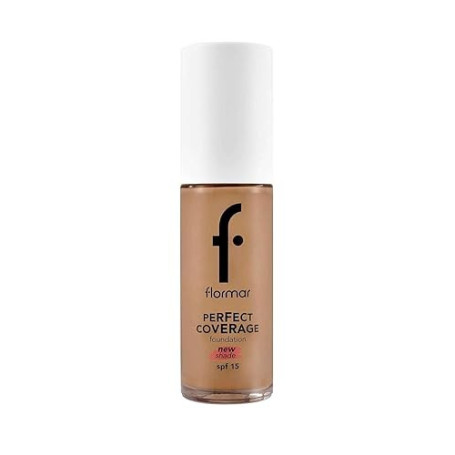 Flormar Perfect Coverage Foundation – Fond de teint liquide haute couvrance avec SPF 15 – hydratation longue durée pour un fini