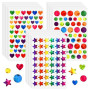 1710 Pièces Gommettes Etoiles Autocollants Brillantes, 30 Feuilles Gommette Autocollante Enfant Sticker, Sticker Brillant Multic