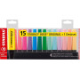 STABILO BOSS ORIGINAL - Surligneur - Set de bureau x 15 Surligneur fluo et pastel assortis