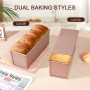 VINATO Moule Pain de Mie, Moule Pain de Mie avec Couvercle, 32 x 12 x 11,5cm-Capacité 1000 g de Pâte, Rectangulaire Moule a Brio