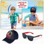 Marvel Spiderman Lunettes de Soleil et Casquette Enfant Respirante Réglable Lunettes de Soleil UV400 Accessoire Enfant Été Voyag