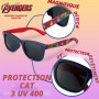 Marvel Spiderman Lunettes de Soleil et Casquette Enfant Respirante Réglable Lunettes de Soleil UV400 Accessoire Enfant Été Voyag