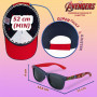 Marvel Spiderman Lunettes de Soleil et Casquette Enfant Respirante Réglable Lunettes de Soleil UV400 Accessoire Enfant Été Voyag