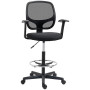 Vinsetto Chaise Bureau Ergonomique, Fauteuil de Bureau avec Repose-Pieds Ajustable, Chaise de Dessin à Dossier en Maille, Hauteu