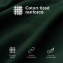 Taie Oreiller 50x70 Coton Renforcé (Set de 2) - Vert - Tissage serré de 57 Fils/cm² - Taie Oreiller 50 x 70 cm- Certifié Oeko Te