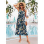 PLOKNRD Robe Longue Femme Été - Robe sans Manches Maxi Plage à Boutons avec Poches - Robe Décontractée Tank Top pour Vacances