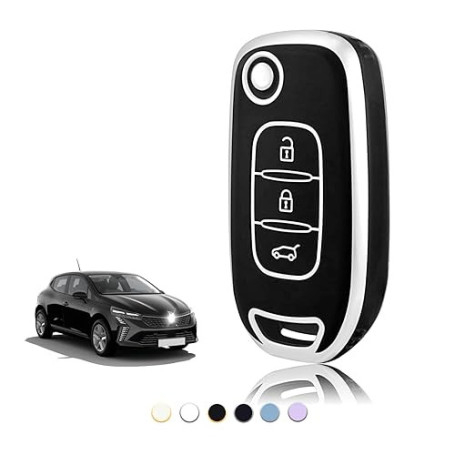 TOOMUME Coque Clé TPU, Etui Clé Étui Clé Adapté pour Renault Kangoo 3 Twingo 3 Megane 4 Trafic 4 Clio 5 Captur Dacia Sandero Ste