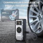 Booster Batterie Voiture avec Compresseur à Air, 6000A 150PSI/10.3Bar Gonfleur Pneus Démarreur Batterie Voiture (Tout Gaz / 10L