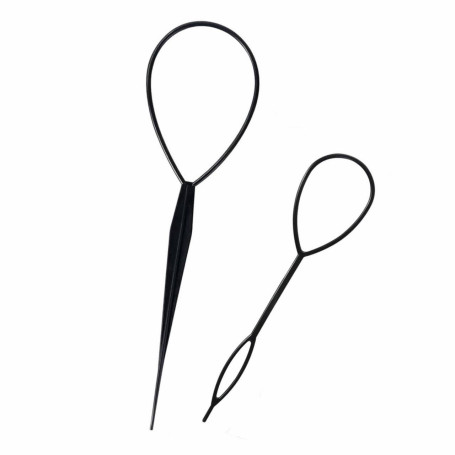 Sularpek Outil de Queue de Cheveux, 2pcs Tresse Outil de Coiffure, Aides à La Coiffure pour Simples et Élégantes, Styling Coiffu