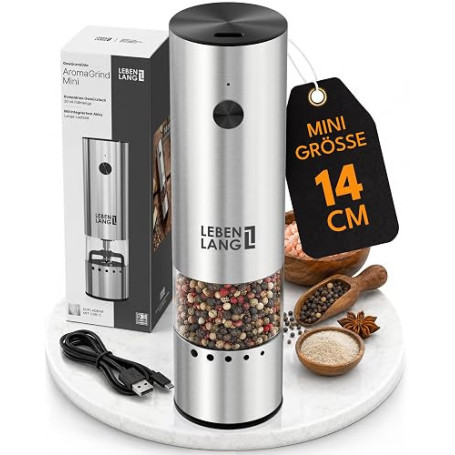 LEBENLANG Moulin à sel et poivrier electrique rechargeable - LBL9603