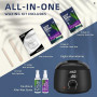 ANRUZ Chauffe Cire Epilation, Kit Epilation Cire Inclure 500g Perles de Cire et 20 Bâtons Applicateurs, 2 Huiles de Traitement,