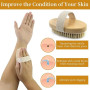 2 Pièces Brosse à sec pour le corps, Brosse exfoliante physique, Brosse masseuse pour le drainage lymphatique, brosse de bain à