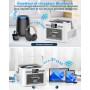 Greadio Lecteur CD Portable, Lecteur Cassette Audio, Bluetooth, Télécommande, Radio FM, AUX/USB/SD Card-in, Batterie Rechargeabl