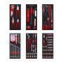 Einhell Kit d'outils pour servante d'atelier 6 pads – 287 pièces avec embouts de précision et spéciaux, pinces, vis, clé à douil