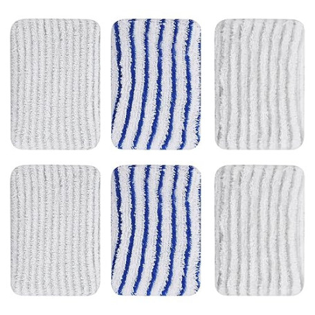 GIONAR 6pcs Lingettes Clean and Steam pour Rowenta Clean & Steam ZR005801/ZR005804/ZR850002/RY7/RY8 Série, Serpillère Microfibre