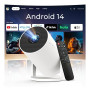 Vidéoprojecteur avec Wi-FI 6 & Bluetooth 5.4, Apps intégrées Supporte 4K Full HD Mini Video Projecteur, Android 14, Auto Keyston