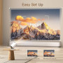 Vidéoprojecteur avec Wi-FI 6 & Bluetooth 5.4, Apps intégrées Supporte 4K Full HD Mini Video Projecteur, Android 14, Auto Keyston