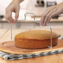 GIONAR 2pcs Coupe Gateau, Coupe-gâteau à Trancher avec Fils de Coupe, Ligne Simple/Double Couteau Gateau à Trancher, Coupe-gâtea