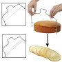 GIONAR 2pcs Coupe Gateau, Coupe-gâteau à Trancher avec Fils de Coupe, Ligne Simple/Double Couteau Gateau à Trancher, Coupe-gâtea