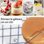 GIONAR 2pcs Coupe Gateau, Coupe-gâteau à Trancher avec Fils de Coupe, Ligne Simple/Double Couteau Gateau à Trancher, Coupe-gâtea