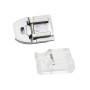 Lot de 2 Pieds de Biche pour Fermeture Éclair Invisible - Accessoires en Acier Inoxydable et Plastique Transparent, Système Snap